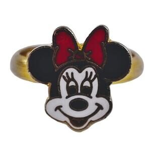 Disney Minnie Mouse Vintage Gold Ring Classic Design RARE